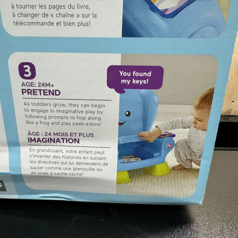 Fisher-Price Laugh and Learn Smart Stages Chair, Blue Toddlers Toys Educational